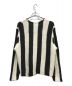 stussy (ステューシー) Stripe Brushed Cardigan ストライプVネックカーディガン ホワイト×ブラック サイズ:L：11000円