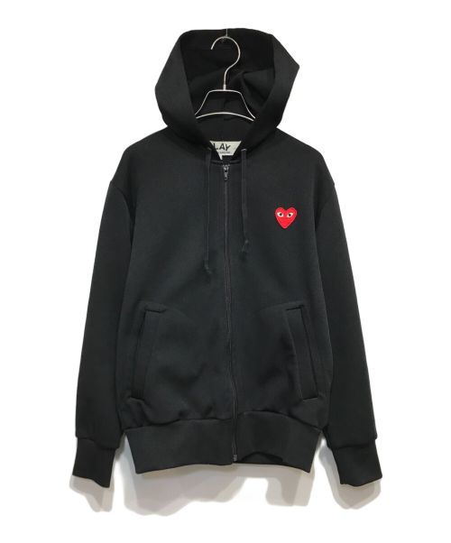 PLAY COMME des GARCONS（プレイ コムデギャルソン）PLAY COMME des GARCONS (プレイ コムデギャルソン) ジップパーカー ブラック サイズ:Sの古着・服飾アイテム