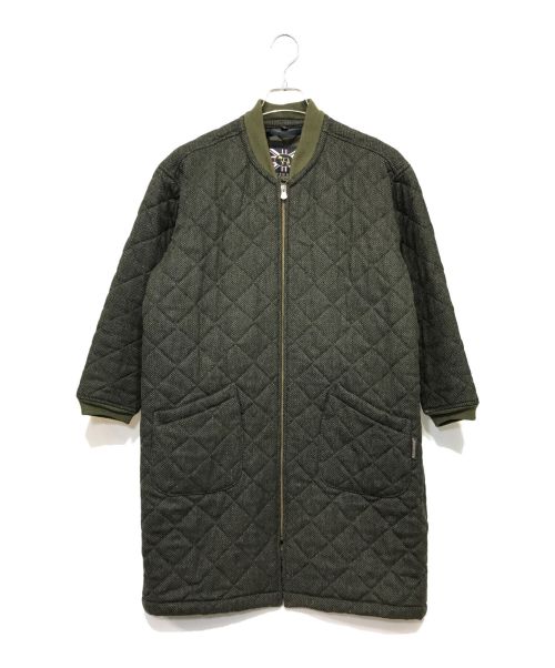 LAVENHAM（ラベンハム）LAVENHAM (ラベンハム) ツイードキルティングコート グリーン サイズ:36の古着・服飾アイテム