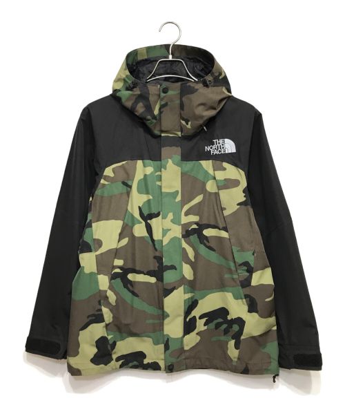 THE NORTH FACE（ザ ノース フェイス）THE NORTH FACE (ザ ノース フェイス) NOVELTY MOUNTAIN JACKET ウッドランドカモ ノベルティマウンテンジャケット オリーブ サイズ:Sの古着・服飾アイテム