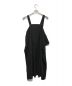 Y's (ワイズ) RAYON CUPRO SHOULDER STRAP SQUARE DRESS ノースリーブスクエアドレスワンピース ブラック サイズ:1：30000円