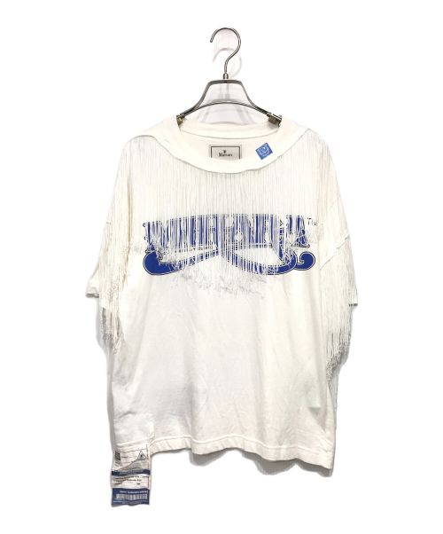 Maison MIHARA YASUHIRO（メゾン ミハラ ヤスヒロ）Maison MIHARA YASUHIRO (メゾン ミハラ ヤスヒロ) Fringed Tshirt フリンジTシャツ ホワイト サイズ:38の古着・服飾アイテム