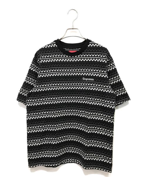 SUPREME（シュプリーム）SUPREME (シュプリーム) HEARTS JACQUARD SS TOP ブラック サイズ:Sの古着・服飾アイテム