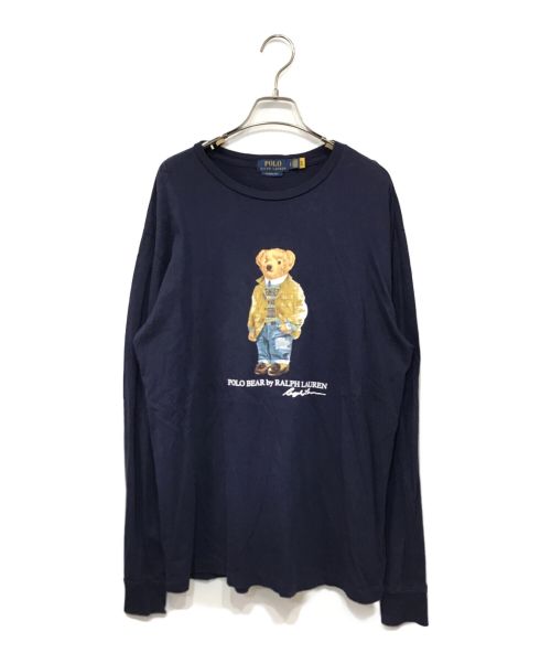 POLO RALPH LAUREN（ポロ・ラルフローレン）POLO RALPH LAUREN (ポロ・ラルフローレン) ポロベアプリント長袖カットソー ネイビー サイズ:Sの古着・服飾アイテム