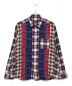 SOPH.（ソフネット）の古着「VERTICAL PANELED REGULAR COLLAR BIG SHIRT チェックシャツ」｜レッド×ブルー