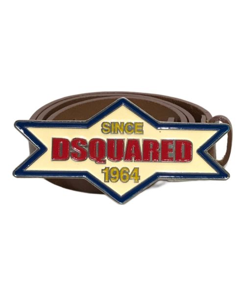 DSQUARED2（ディースクエアード）DSQUARED2 (ディースクエアード) スターバックルレザーベルト ブラウン サイズ:記載なしの古着・服飾アイテム