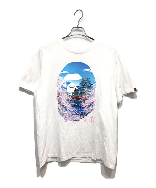 BAPE BY A BATHING APE（ベイプバイアベイシングエイプ）BAPE BY A BATHING APE (ベイプバイアベイシングエイプ) Sakura Photo Ape Head Tee Tシャツ ホワイト サイズ:Lの古着・服飾アイテム