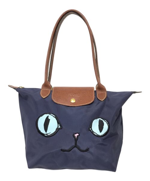 LONGCHAMP（ロンシャン）LONGCHAMP (ロンシャン) プリアージュ・トート S/ミャオ トートバッグ ネイビーの古着・服飾アイテム