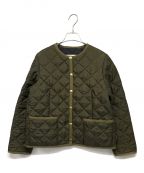 Traditional Weatherwearトラディショナルウェザーウェア）の古着「ARKLEY キルティングノーカラージャケット」｜グリーン