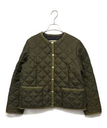 Traditional Weatherwear（トラディショナルウェザーウェア）の古着「ARKLEY キルティングノーカラージャケット」｜グリーン