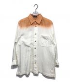 ISSEY MIYAKEイッセイミヤケ）の古着「グラデーションシャツ」｜オレンジ×ホワイト