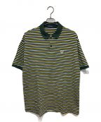 FRED PERRYフレッドペリー）の古着「22SS BEAMS別注 Over Size Border Polo Shirts ポロシャツ」｜グリーン