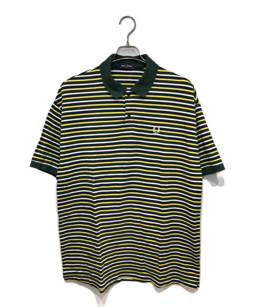 FRED PERRY（フレッドペリー）FRED PERRY (フレッドペリー) 22SS BEAMS別注 Over Size Border Polo Shirts ポロシャツ グリーン サイズ:Lの古着・服飾アイテム