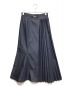 Her lip to（ハーリップトゥ）の古着「Pleated Denim-Effect Bit Skirt スカート」｜インディゴ