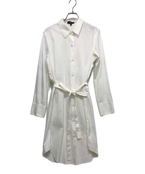 theory（セオリー）theory (セオリー) CLEAN SHIRTDRESS シャツワンピース アイボリー サイズ:8の古着・服飾アイテム