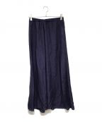 ATONエイトン）の古着「NATURAL DYE CUPRA SILK KERSEY FRONT DRAPED SKIRT スカート」｜パープル