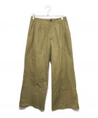 AURALEEオーラリー）の古着「WASHED FINX LIGHT CHINO TUCK WIDE PANTS パンツ」｜ベージュ