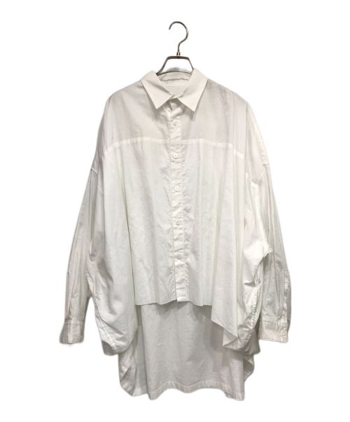 Y's（ワイズ）Y's (ワイズ) THIN COTTON TWILL DOUBLE FRONT OVERSIZED SHIRT 長袖シャツ ホワイト サイズ:2の古着・服飾アイテム