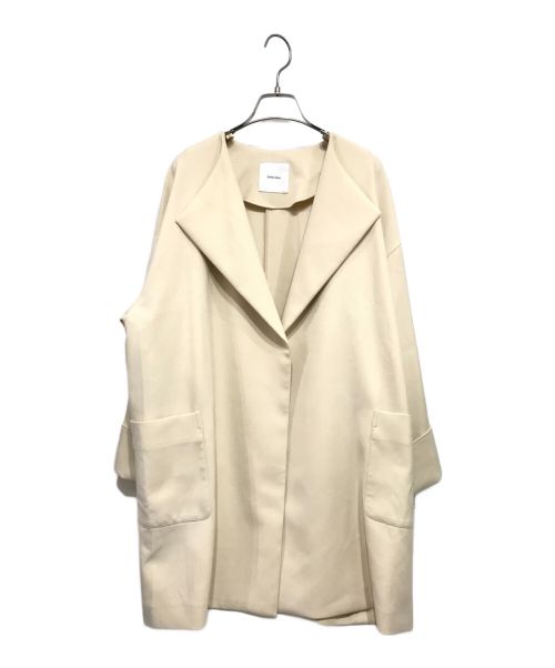 Spick and Span（スピックアンドスパン）Spick and Span (スピックアンドスパン) ダブルクロスノーカラーコート ベージュ サイズ:38の古着・服飾アイテム