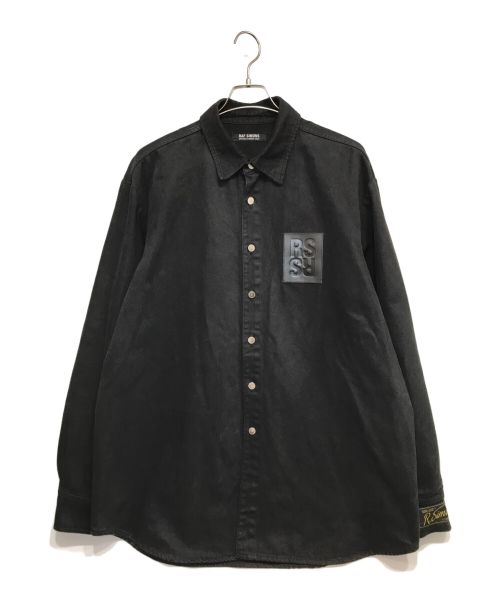 RAF SIMONS（ラフシモンズ）RAF SIMONS (ラフシモンズ) STRAIGHT FIT DENIM SHIRT　デニムシャツ ブラック サイズ:Sの古着・服飾アイテム