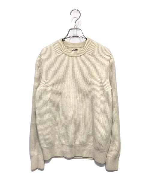 AURALEE（オーラリー）AURALEE (オーラリー) SUPERFINE WOOL RIB KNIT ベージュ サイズ:4の古着・服飾アイテム