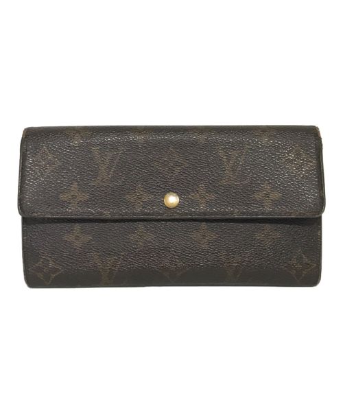 LOUIS VUITTON（ルイ ヴィトン）LOUIS VUITTON (ルイ ヴィトン) ポルトフォイユ・サラ 長財布 ブラウン サイズ:記載なしの古着・服飾アイテム