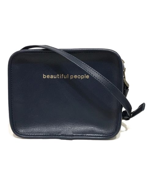 beautiful people（ビューティフルピープル）beautiful people (ビューティフルピープル) ポケッタブルショルダーバッグ ネイビーの古着・服飾アイテム