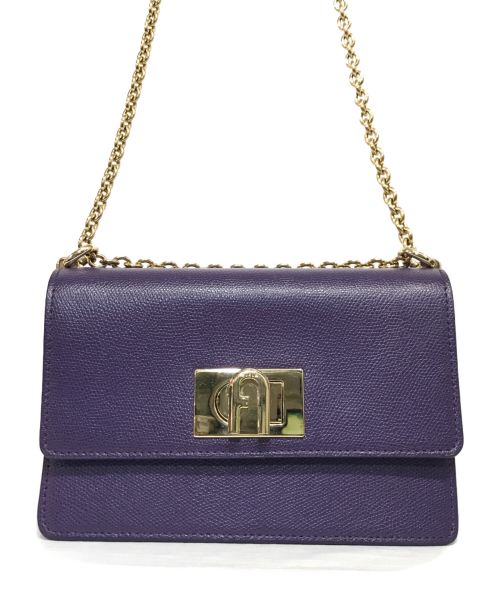 FURLA（フルラ）FURLA (フルラ) 1927 チェーン ショルダーバッグ パープル サイズ:記載なしの古着・服飾アイテム