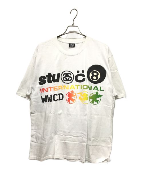 stussy（ステューシー）stussy (ステューシー) プリントTシャツ ホワイト サイズ: XLの古着・服飾アイテム