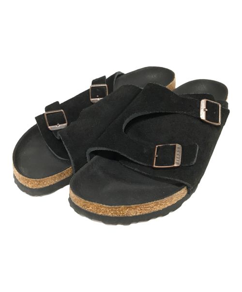 BIRKENSTOCK（ビルケンシュトック）BIRKENSTOCK (ビルケンシュトック) IENA別注ZURICH スエードサンダル ブラック サイズ:26の古着・服飾アイテム