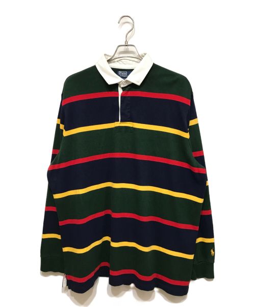 POLO RALPH LAUREN（ポロ・ラルフローレン）POLO RALPH LAUREN (ポロ・ラルフローレン) ラガーシャツ グリーン×ネイビー サイズ:XLの古着・服飾アイテム