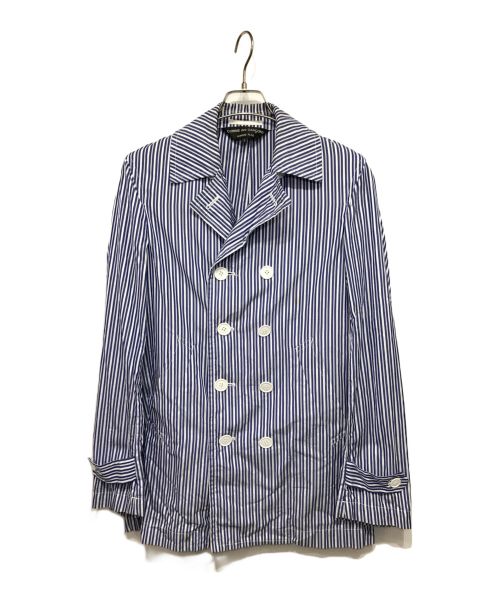 COMME des GARCONS HOMME PLUS（コムデギャルソンオムプリュス）COMME des GARCONS HOMME PLUS (コムデギャルソンオムプリュス) ストライプジャケット ホワイト×ネイビー サイズ:Sの古着・服飾アイテム