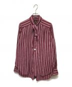 Needlesニードルズ）の古着「23SS Ascot Collar EDW Shirt ストライプシャツ」｜レッド