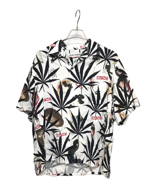 WACKO MARIA（ワコマリア）WACKO MARIA (ワコマリア) HAWAIIAN SHIRT レーヨンアロハシャツ ホワイト×ブラック サイズ:Lの古着・服飾アイテム