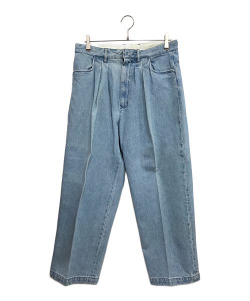 FARAH（ファーラー）FARAH (ファーラー) Two-tuck Wide Tapered Pants デニムパンツ ライトブルー サイズ:32の古着・服飾アイテム