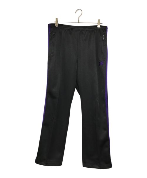 Needles（ニードルズ）Needles (ニードルズ) Narrow Track Pant-Poly Smooth トラックパンツ ブラック×パープル サイズ:Lの古着・服飾アイテム