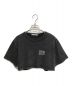 ALEXANDER WANG（アレキサンダーワン）の古着「アシッドウオッシュジャージークロップドTシャツ」｜ブラック