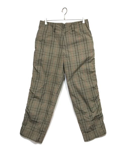 KOLOR（カラー）KOLOR (カラー) PUCKERING PANTS チェックパンツ ベージュ サイズ:2の古着・服飾アイテム