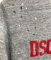 中古・古着 DSQUARED2 (ディースクエアード) ペイントロゴクルーネック半袖Tシャツ グレー サイズ:M：5000円