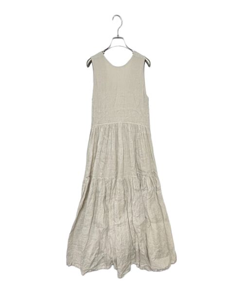 Plage（プラージュ）Plage (プラージュ) Linen Tiered ドレス ベージュ サイズ:38の古着・服飾アイテム