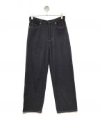 cornierコルニエ）の古着「SILK NEP DENIM PANTS シルクネップデニムパンツ」｜DARK NAVY