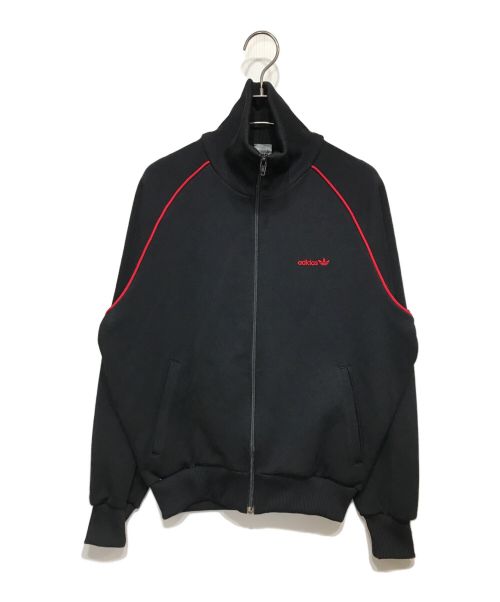 adidas（アディダス）adidas (アディダス) 古着トラックジャケット ブラック×レッド サイズ:Ｓの古着・服飾アイテム