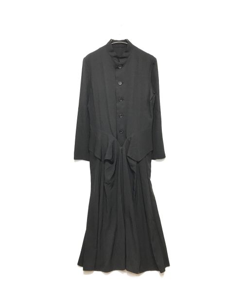 yohji yamamoto+noir（ヨウジヤマモトプリュスノアール）yohji yamamoto+noir (ヨウジヤマモトプリュスノアール) オールドマオカラーシャツドレスワンピース ブラック サイズ:1の古着・服飾アイテム