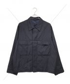 LANVIN COLLECTIONランバンコレクション）の古着「ACTIVE WOOL SHIRT BLOUSON CPOブルゾン」｜ネイビー