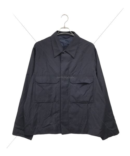 LANVIN COLLECTION（ランバンコレクション）LANVIN COLLECTION (ランバンコレクション) ACTIVE WOOL SHIRT BLOUSON CPOブルゾン ネイビー サイズ:52の古着・服飾アイテム