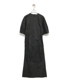 H BEAUTY&YOUTH（エイチ ビューティー&ユース）の古着「COTTON BROAD BALLOON SLEEVE DRESS コットンドルマンスリーブワンピース」｜ブラック