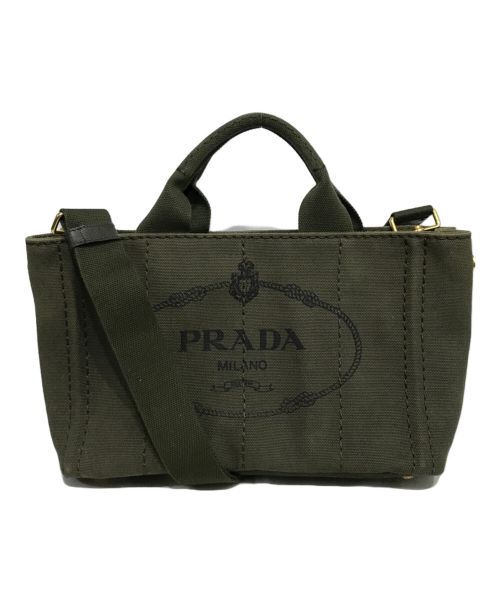 PRADA（プラダ）PRADA (プラダ) B2439G MILITARE カナパ トートバッグ キャンバス オリーブの古着・服飾アイテム