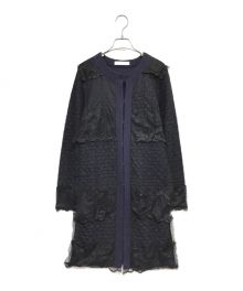 sacai luck（サカイラック）の古着「切替ロングカーディガン」｜ネイビー