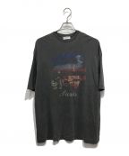 BALENCIAGAバレンシアガ）の古着「17AW Parisフォトプリントヴィンテージ加工TEE」｜チャコールグレー