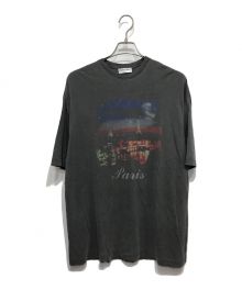 BALENCIAGA（バレンシアガ）の古着「17AW Parisフォトプリントヴィンテージ加工TEE」｜チャコールグレー